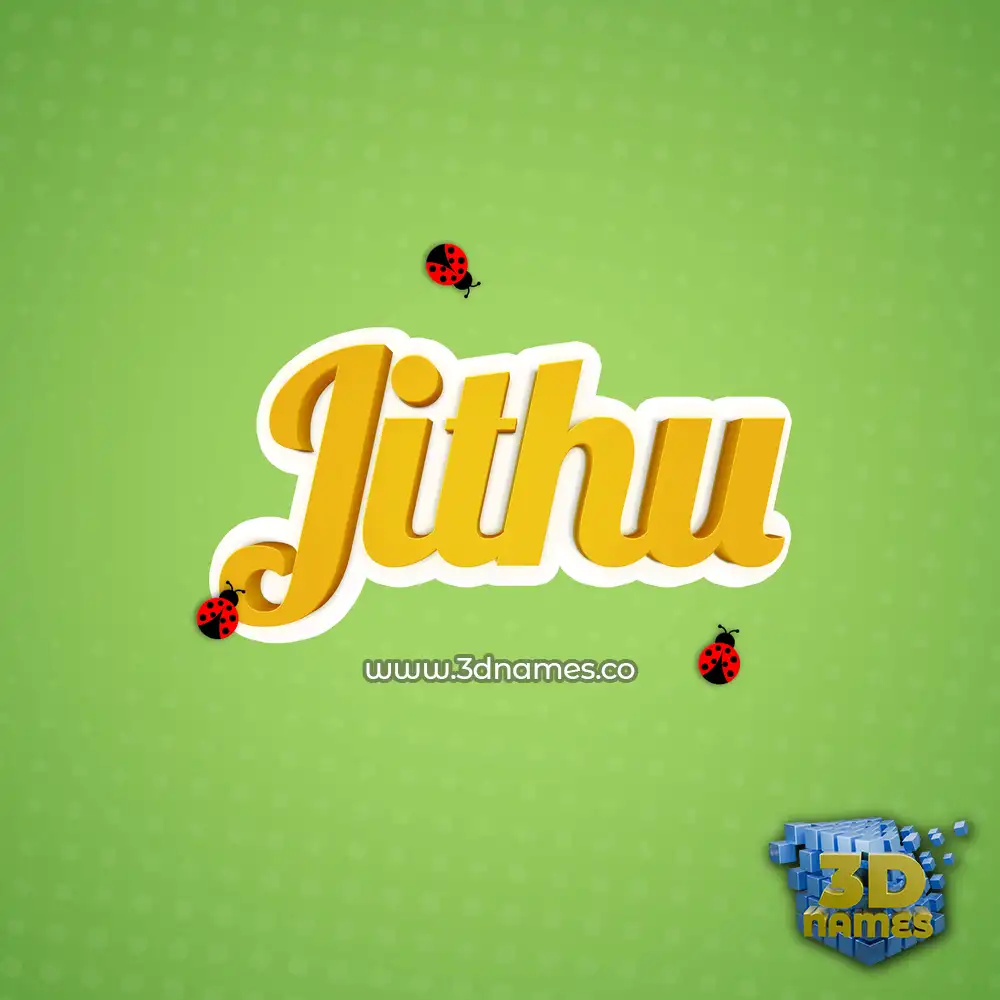 jithu in Ladybugs style - 3D name wallpaper