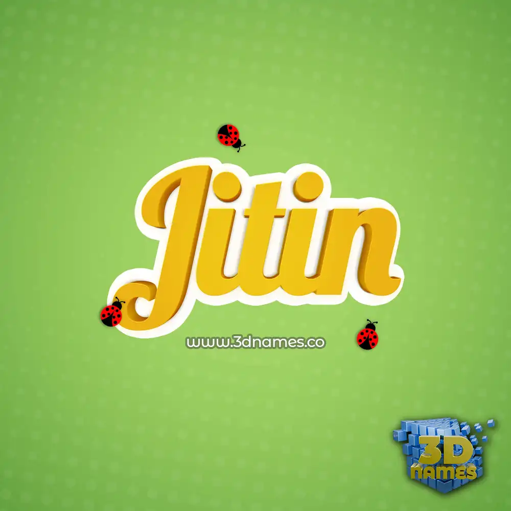 jitin in Ladybugs style - 3D name wallpaper