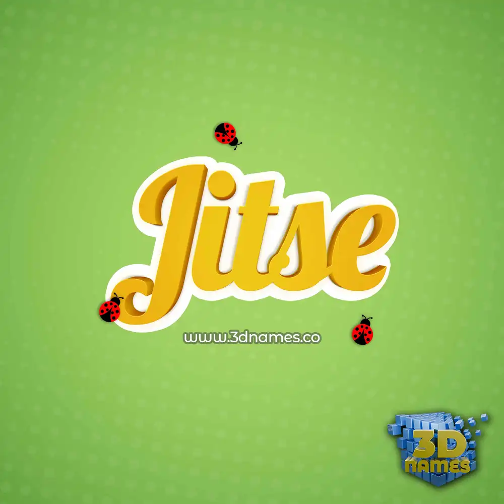 jitse in Ladybugs style - 3D name wallpaper