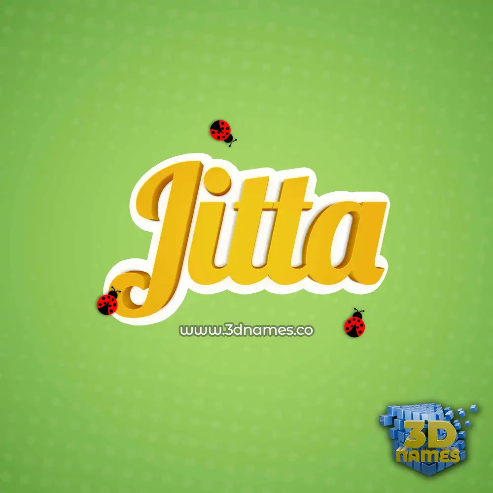 jitta in Ladybugs style - 3D name wallpaper