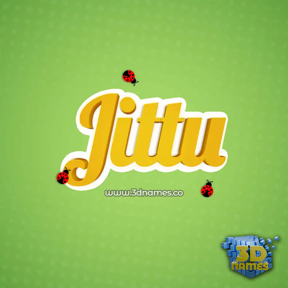 jittu in Ladybugs style - 3D name wallpaper