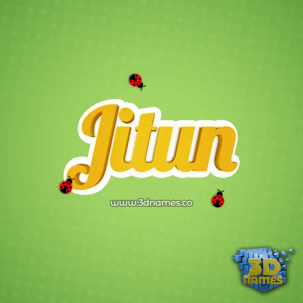 jitun in Ladybugs style - 3D name wallpaper