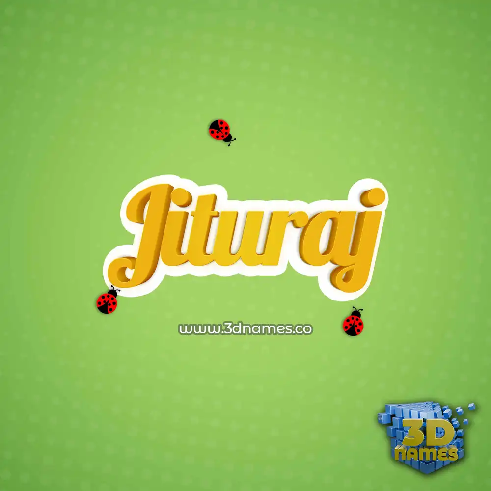jituraj in Ladybugs style - 3D name wallpaper