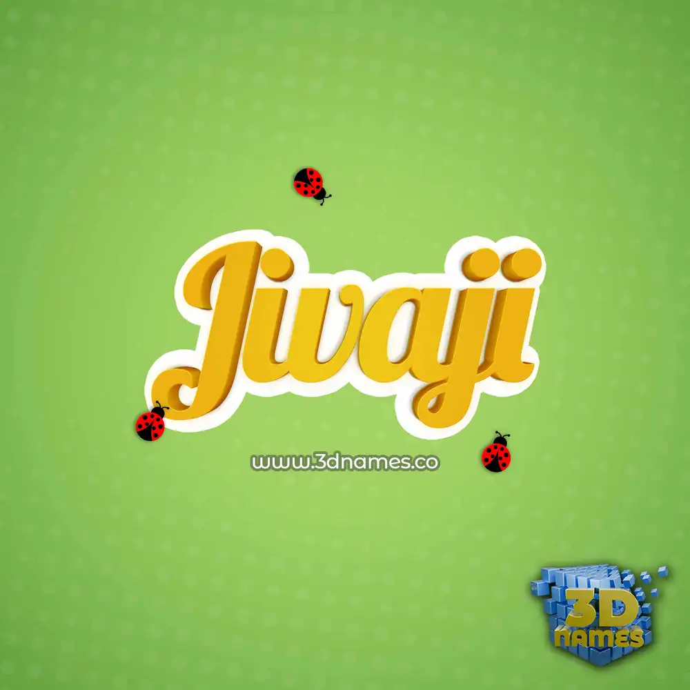 jivaji in Ladybugs style - 3D name wallpaper