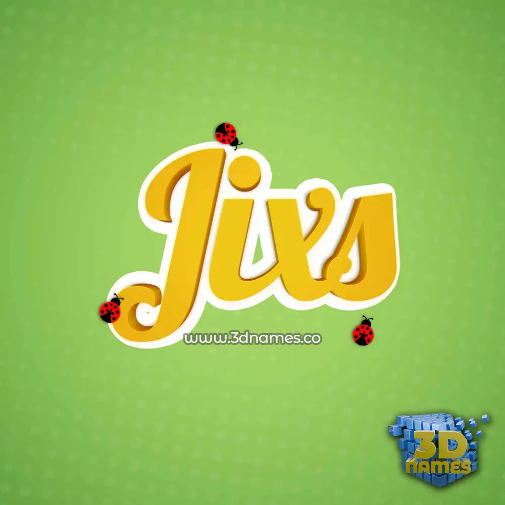 jixs in Ladybugs style - 3D name wallpaper