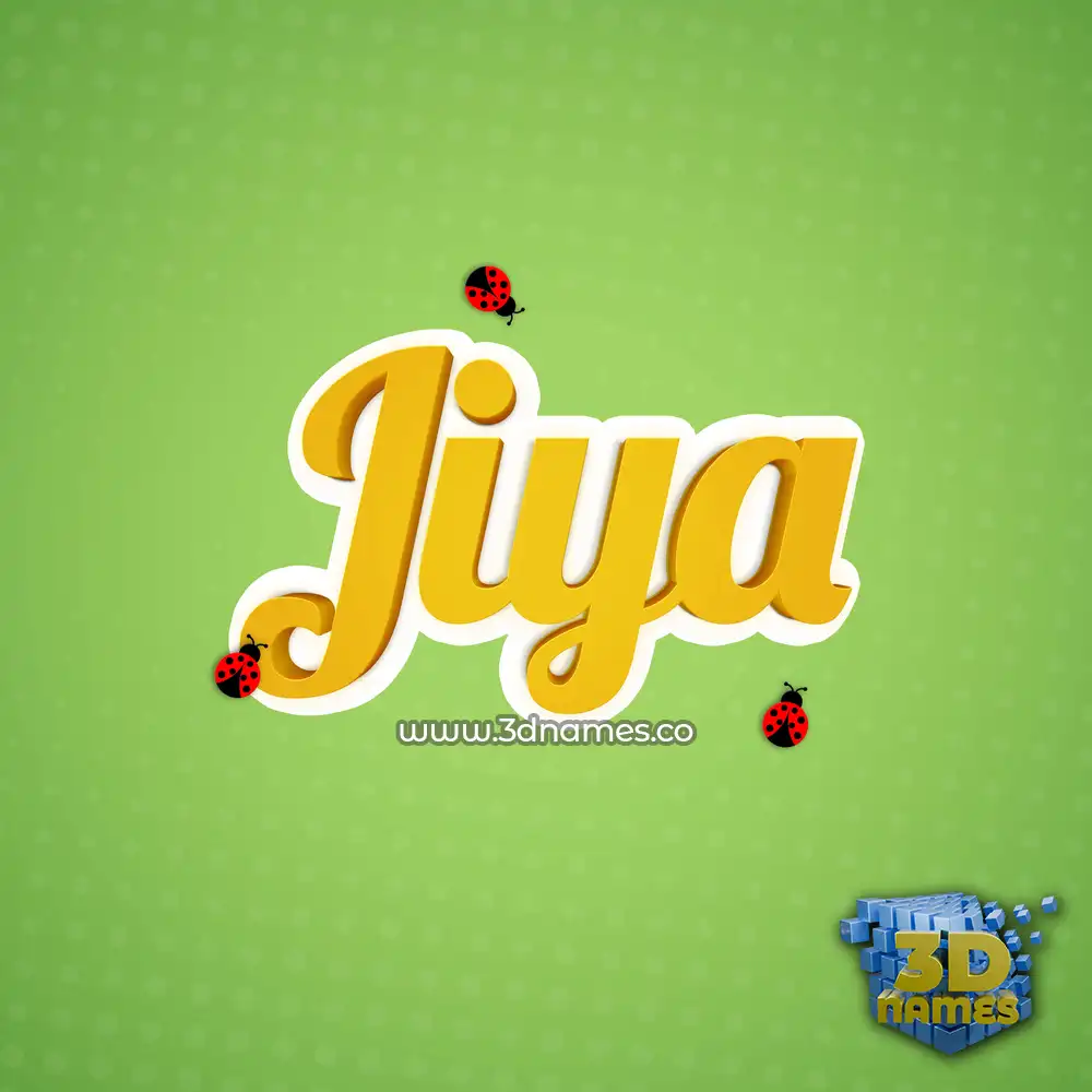 jiya in Ladybugs style - 3D name wallpaper