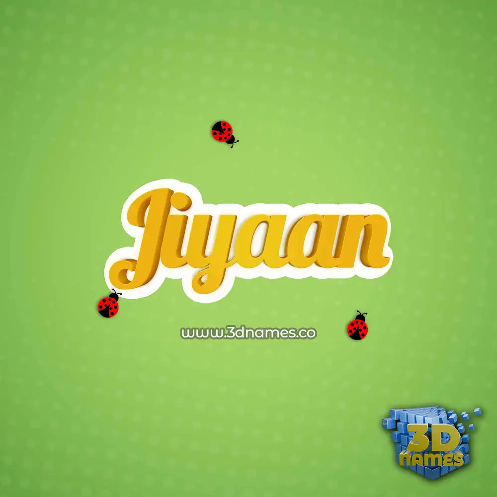 jiyaan in Ladybugs style - 3D name wallpaper