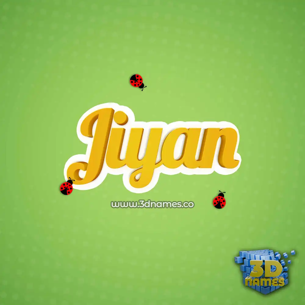 jiyan in Ladybugs style - 3D name wallpaper