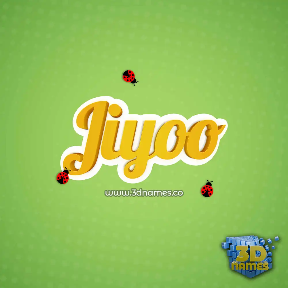 jiyoo in Ladybugs style - 3D name wallpaper