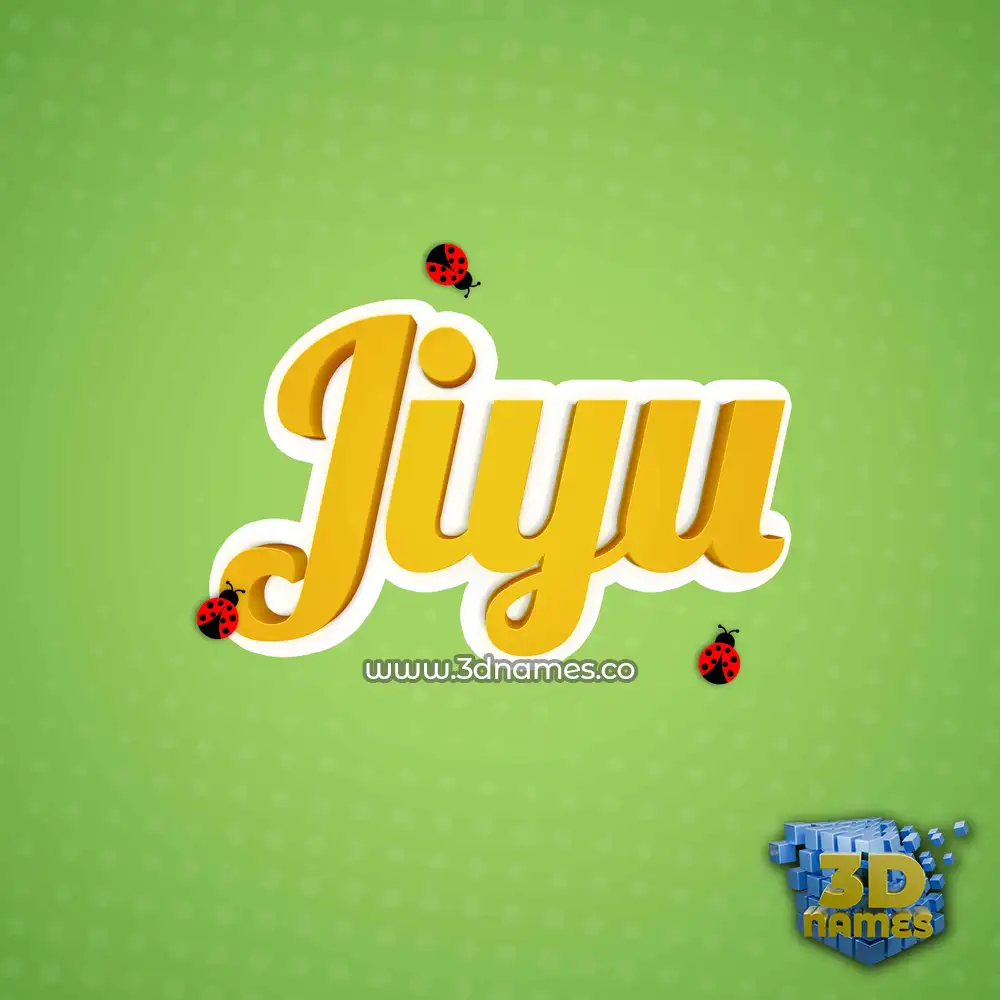 jiyu in Ladybugs style - 3D name wallpaper