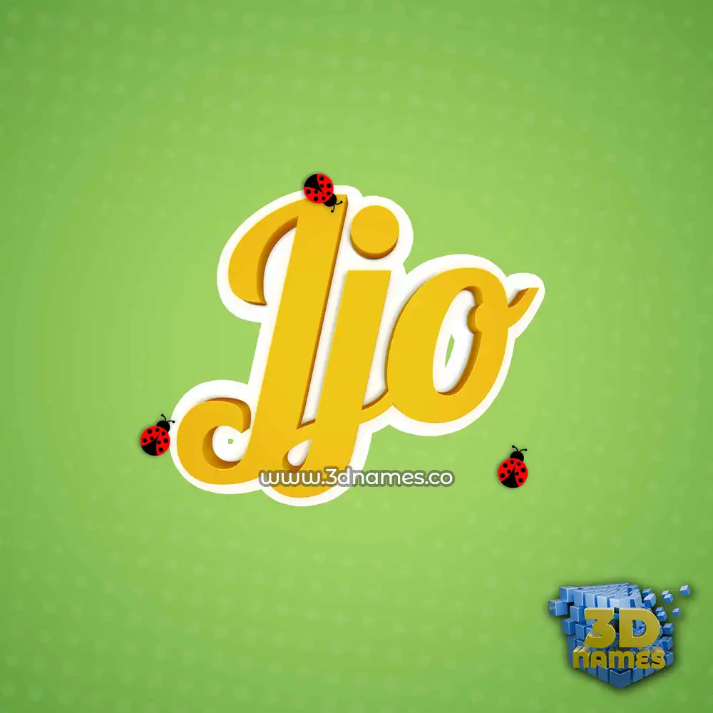 jjo in Ladybugs style - 3D name wallpaper