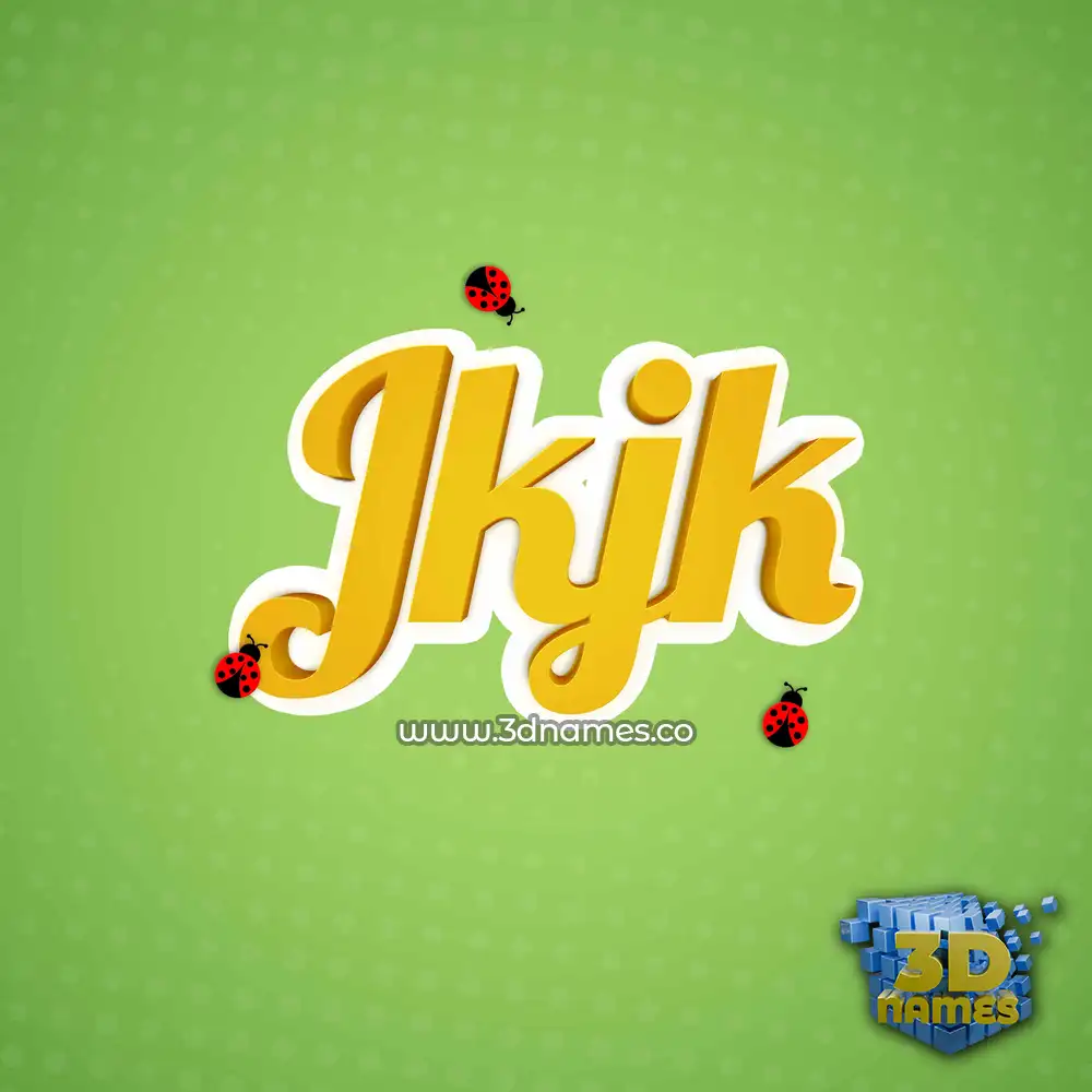 jkjk in Ladybugs style - 3D name wallpaper