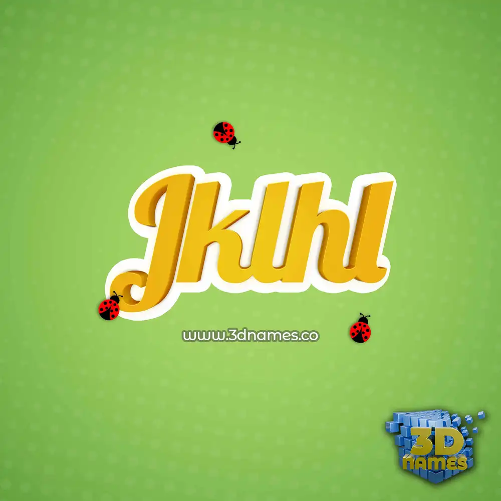 jklhl in Ladybugs style - 3D name wallpaper
