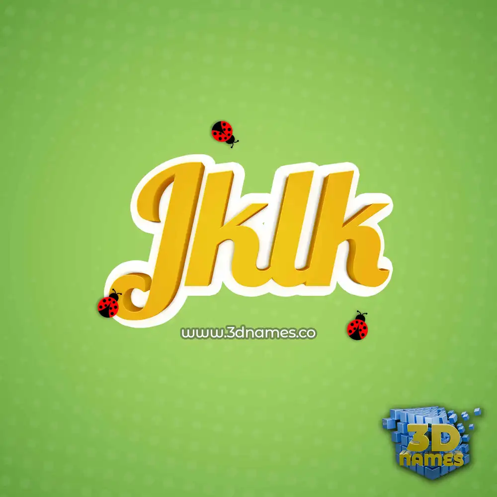 jklk in Ladybugs style - 3D name wallpaper