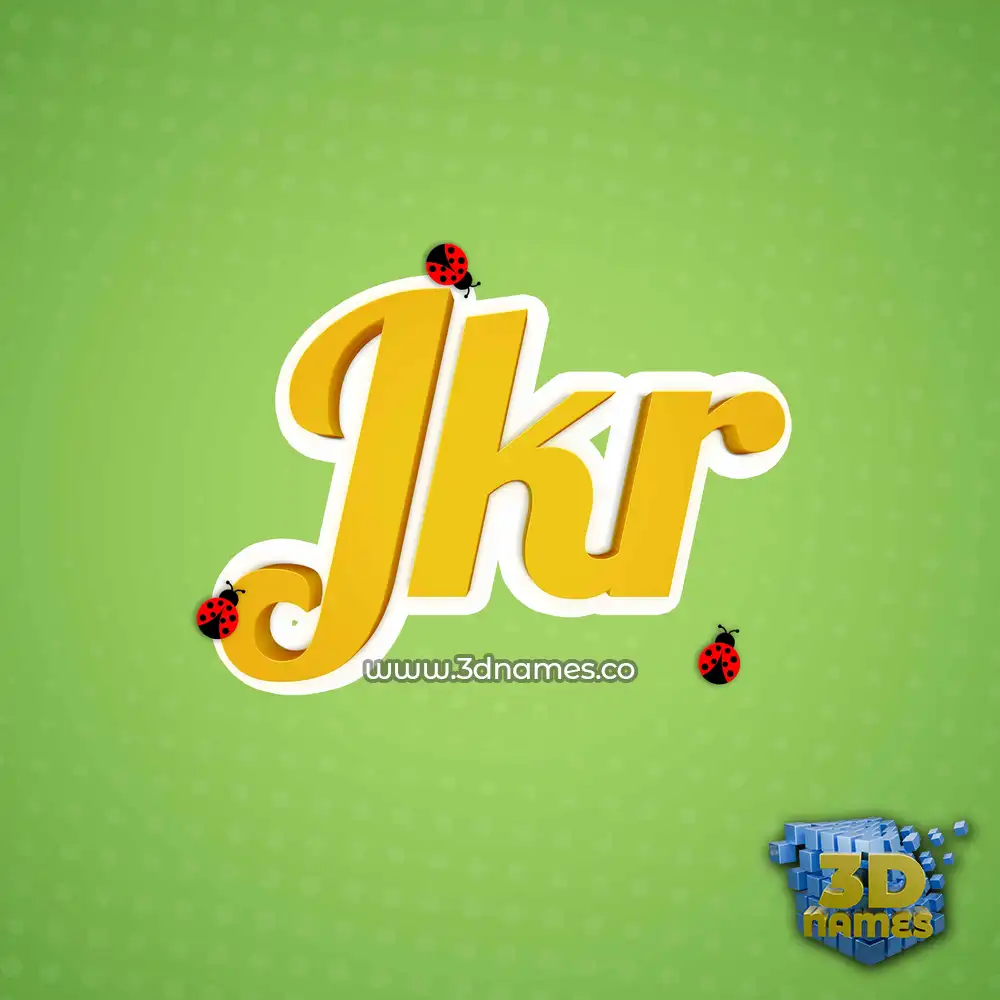 jkr in Ladybugs style - 3D name wallpaper