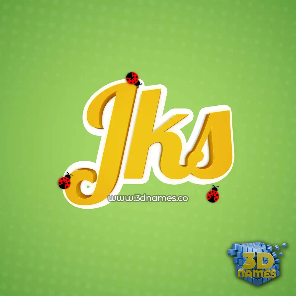 jks in Ladybugs style - 3D name wallpaper