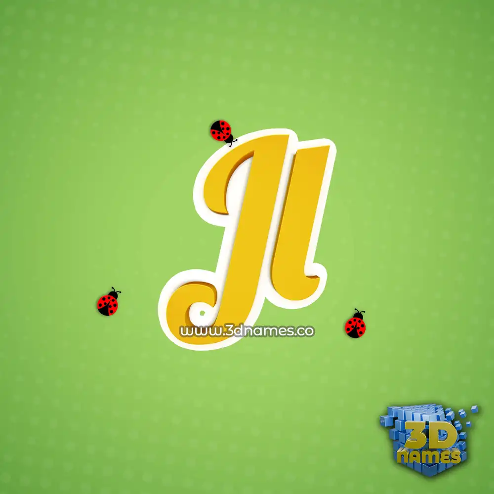 jl in Ladybugs style - 3D name wallpaper