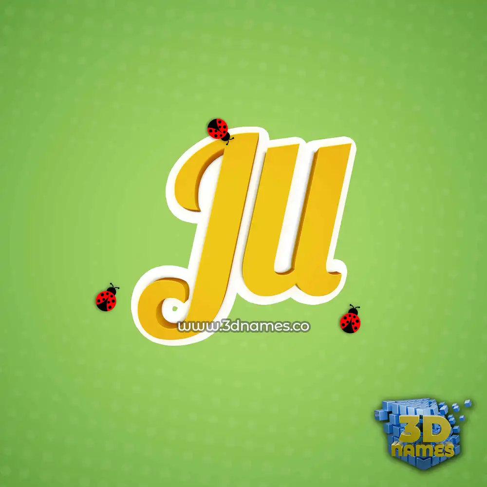 jll in Ladybugs style - 3D name wallpaper