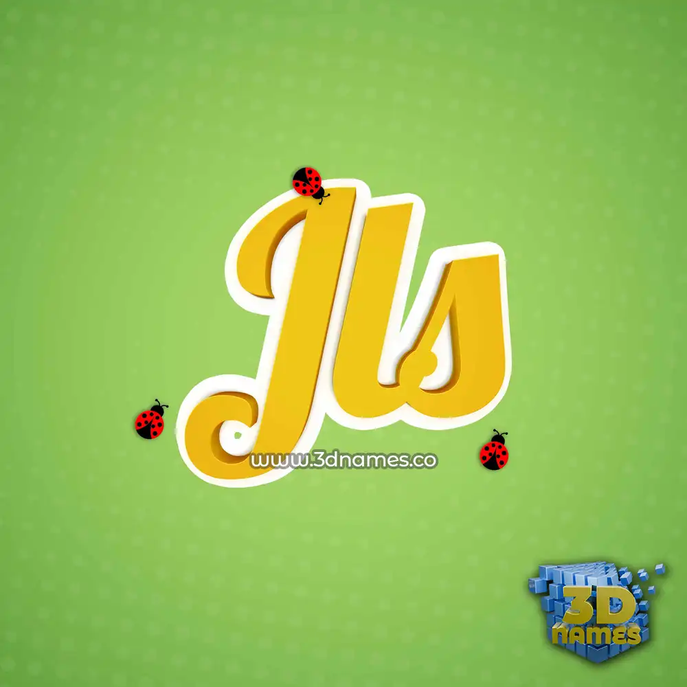 jls in Ladybugs style - 3D name wallpaper