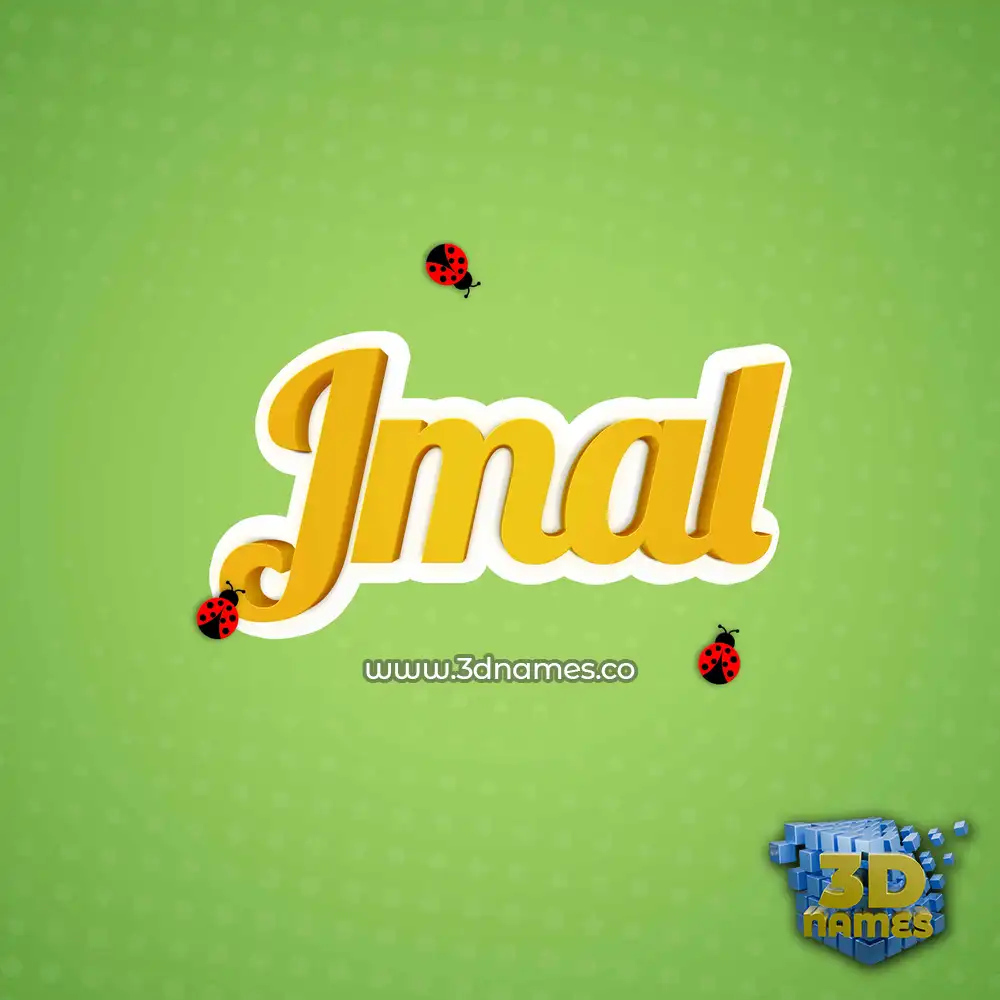 jmal in Ladybugs style - 3D name wallpaper