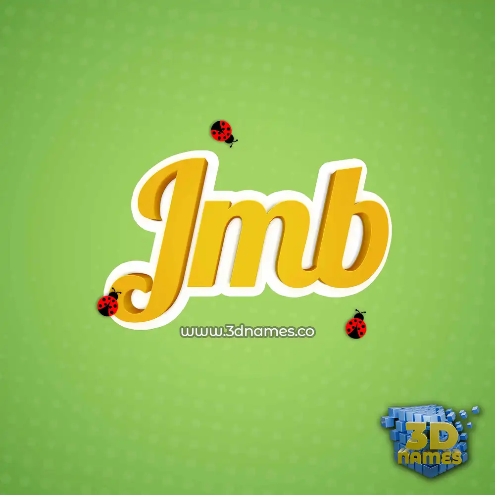 jmb in Ladybugs style - 3D name wallpaper