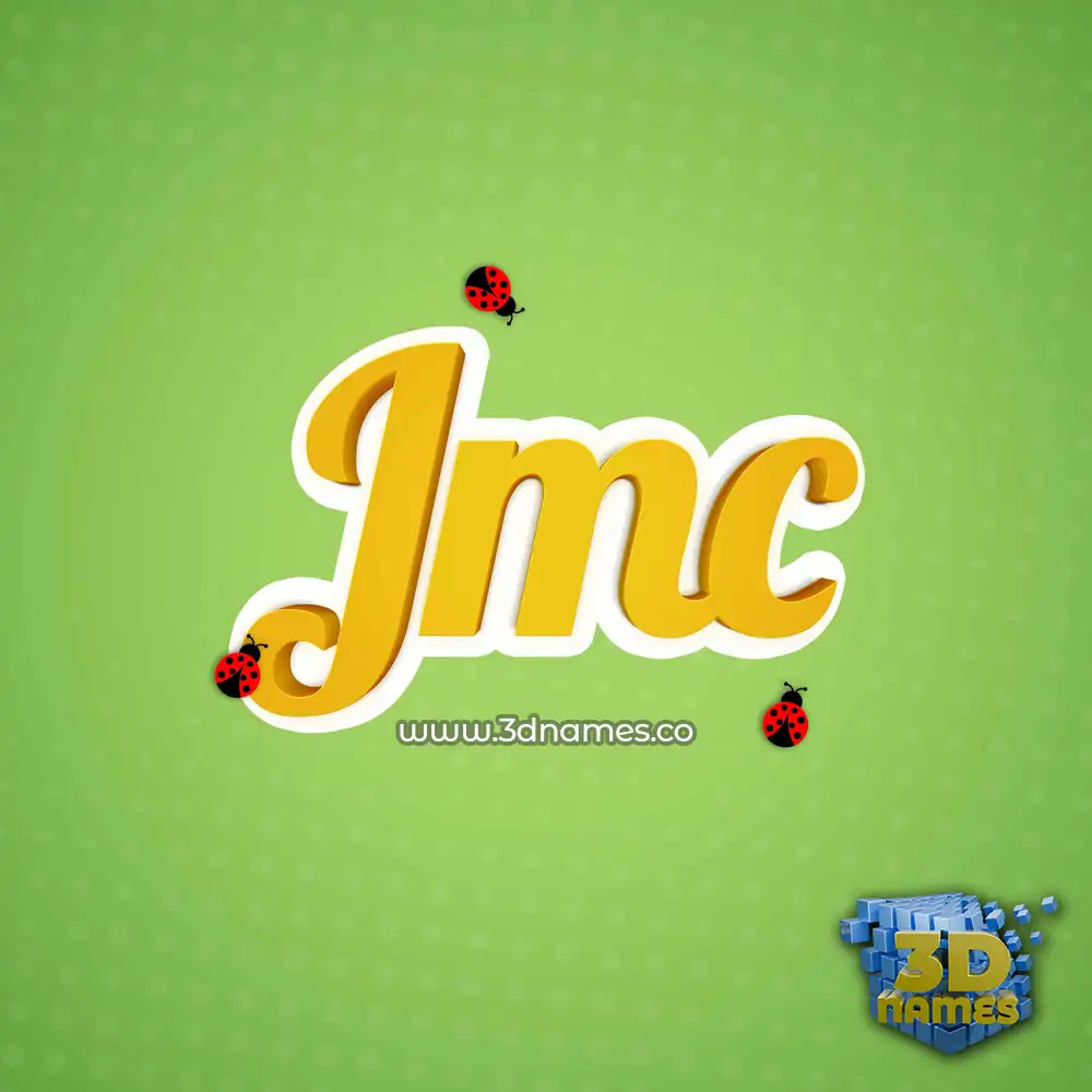 jmc in Ladybugs style - 3D name wallpaper