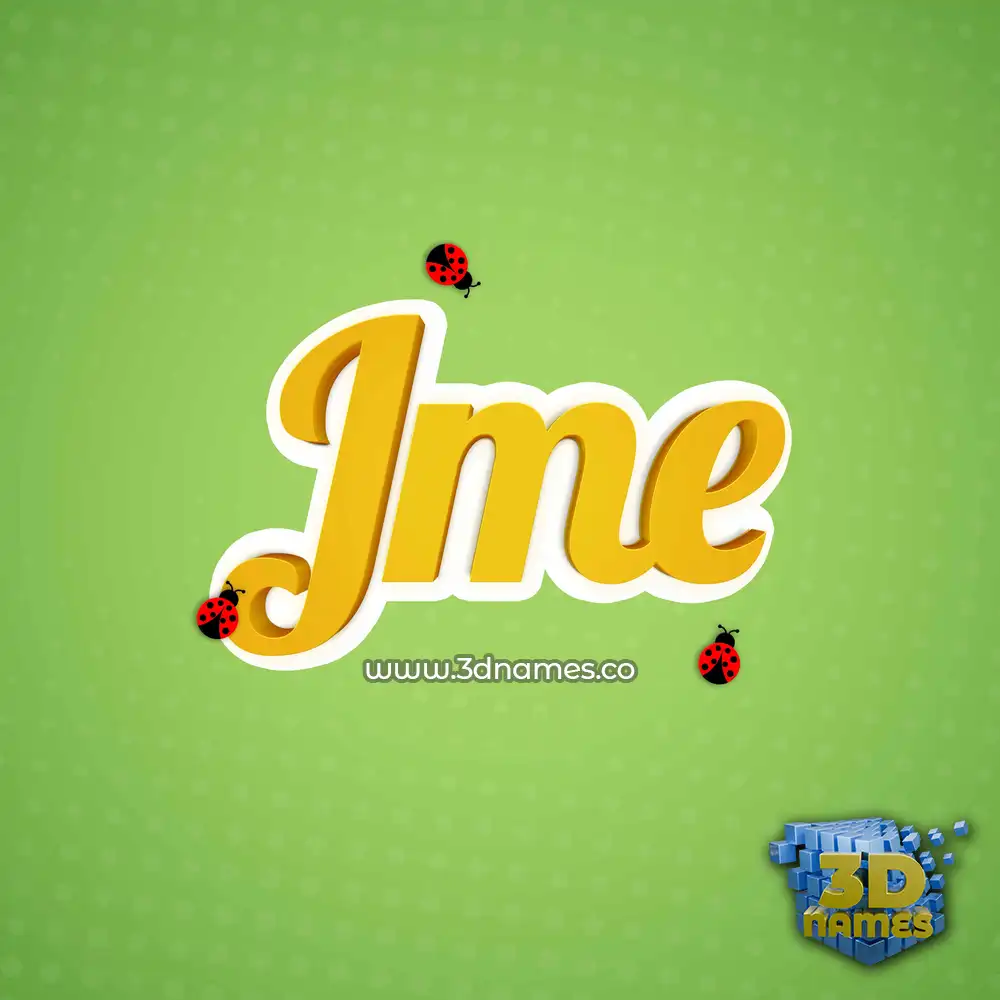 jme in Ladybugs style - 3D name wallpaper