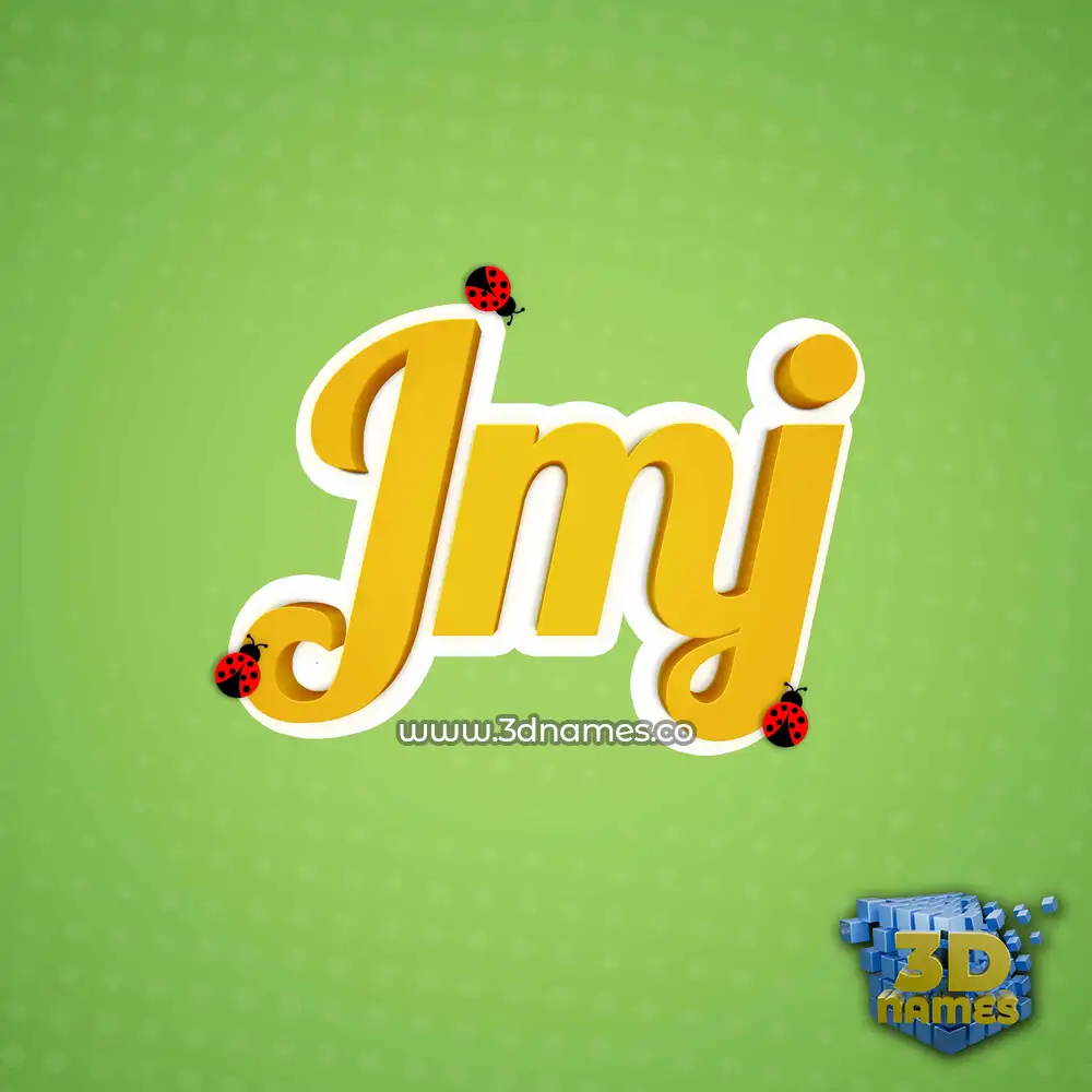 jmj in Ladybugs style - 3D name wallpaper