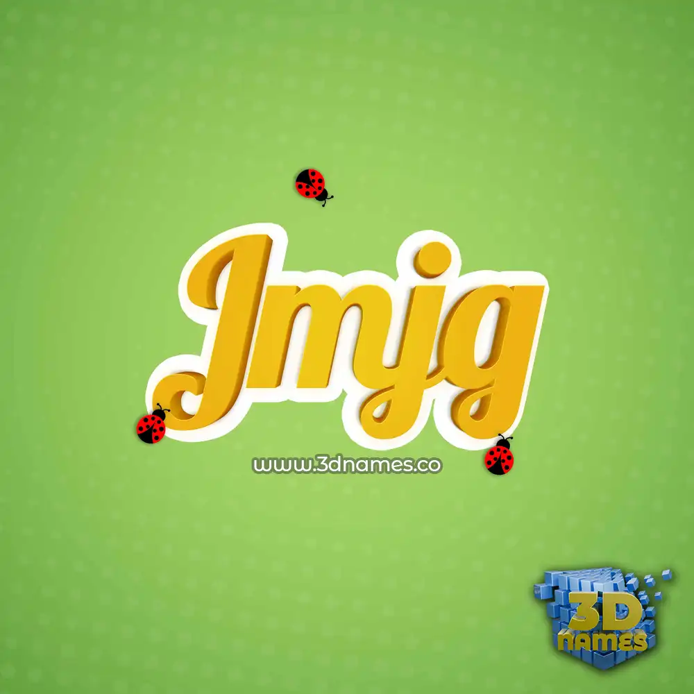 jmjg in Ladybugs style - 3D name wallpaper