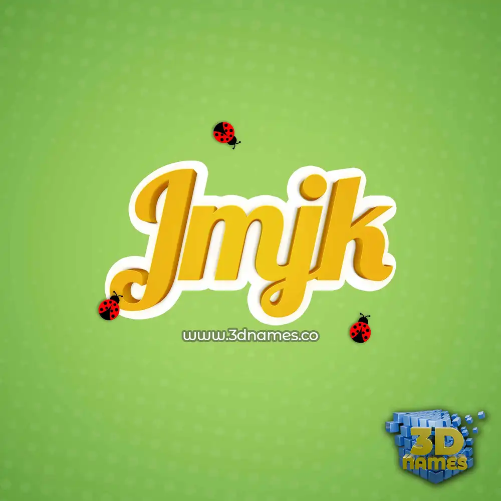jmjk in Ladybugs style - 3D name wallpaper