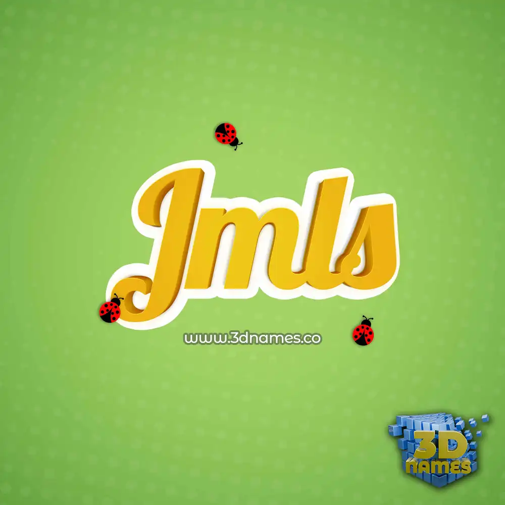 jmls in Ladybugs style - 3D name wallpaper