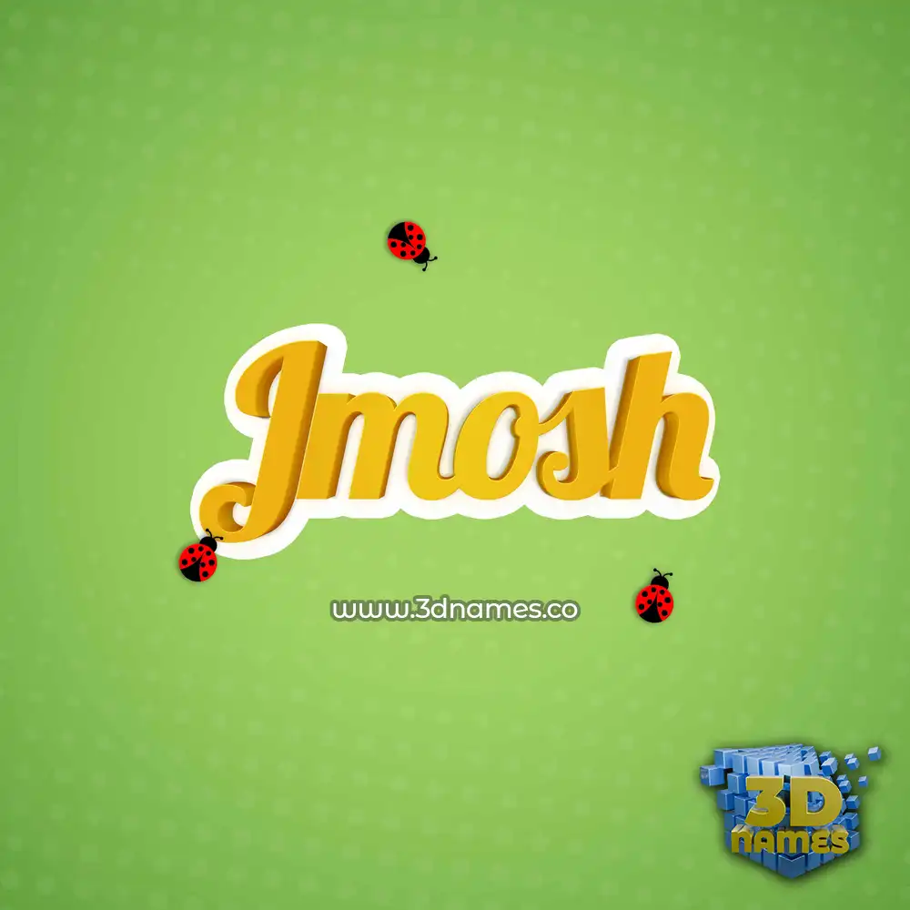 jmosh in Ladybugs style - 3D name wallpaper