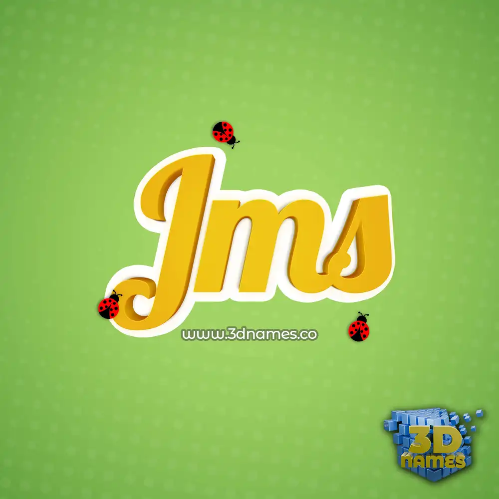 jms in Ladybugs style - 3D name wallpaper