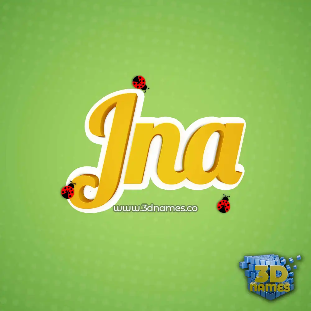 jna in Ladybugs style - 3D name wallpaper