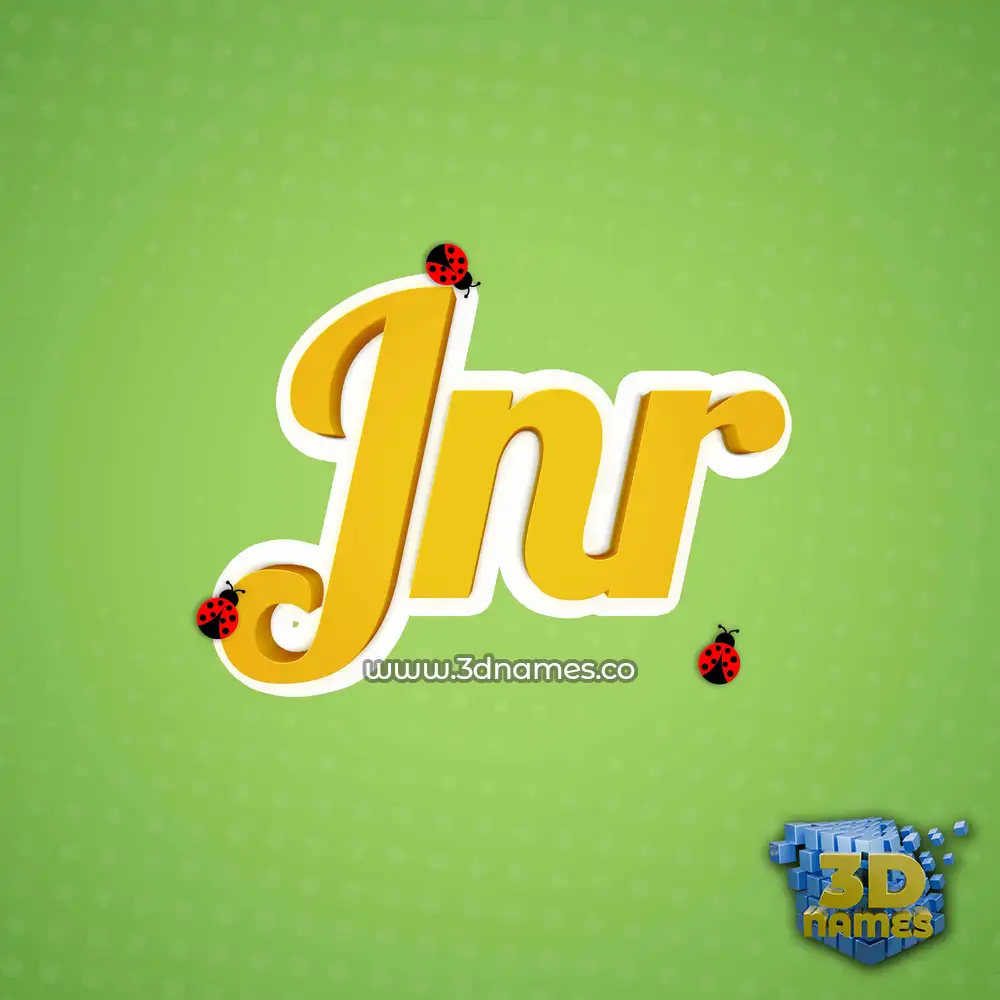 jnr in Ladybugs style - 3D name wallpaper