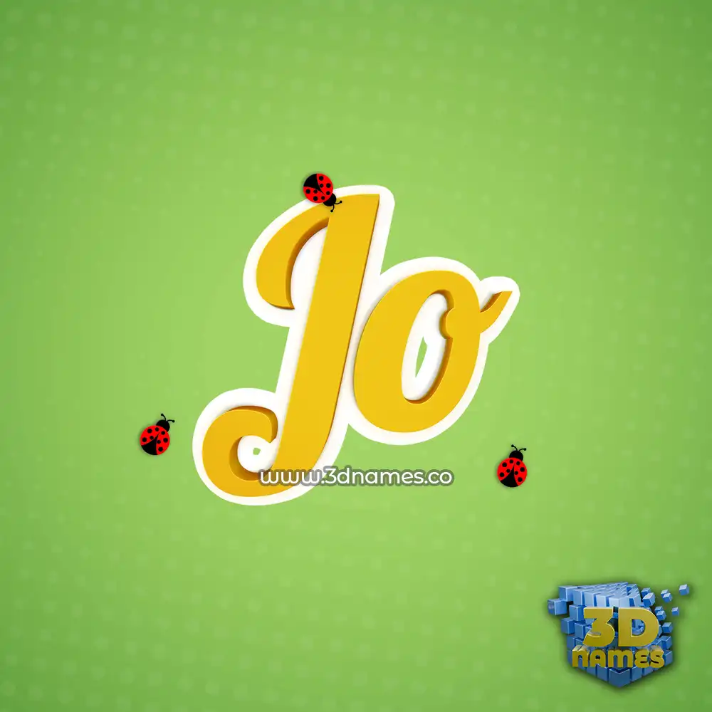 jo in Ladybugs style - 3D name wallpaper