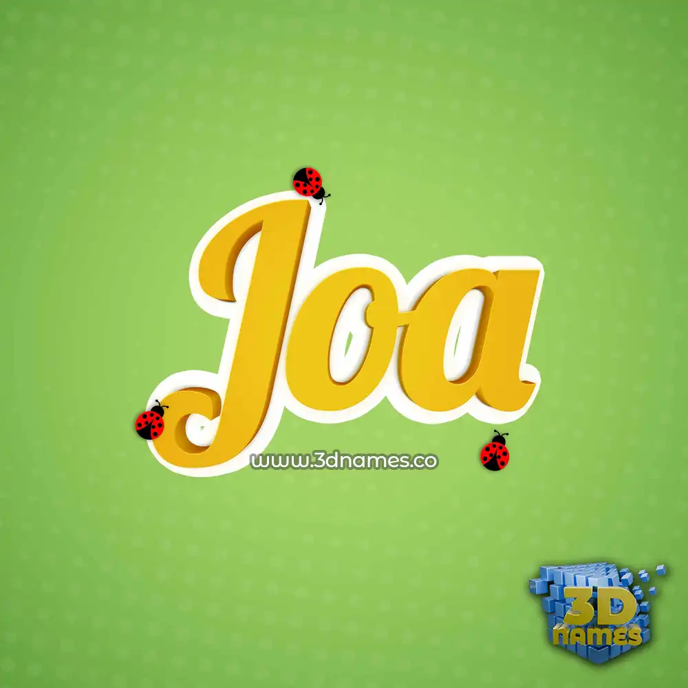joa in Ladybugs style - 3D name wallpaper