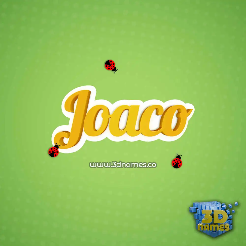 joaco in Ladybugs style - 3D name wallpaper