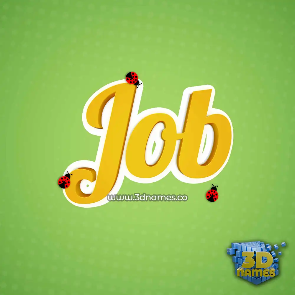 job in Ladybugs style - 3D name wallpaper