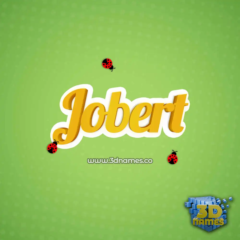 jobert in Ladybugs style - 3D name wallpaper