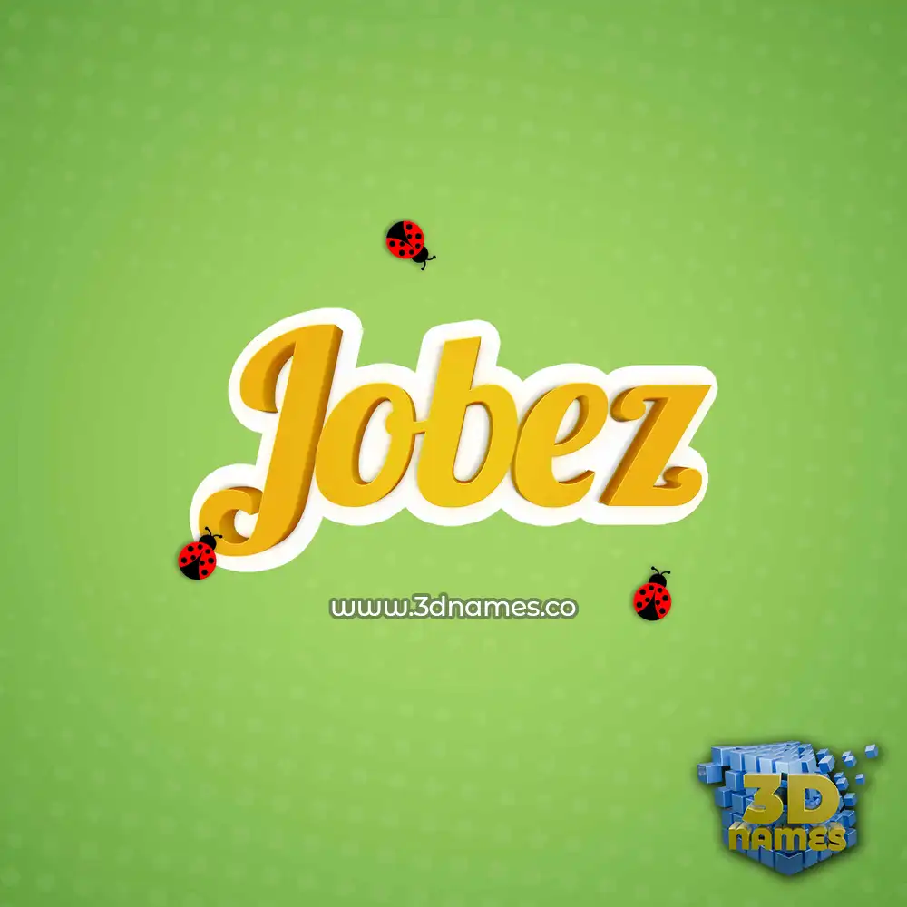 jobez in Ladybugs style - 3D name wallpaper