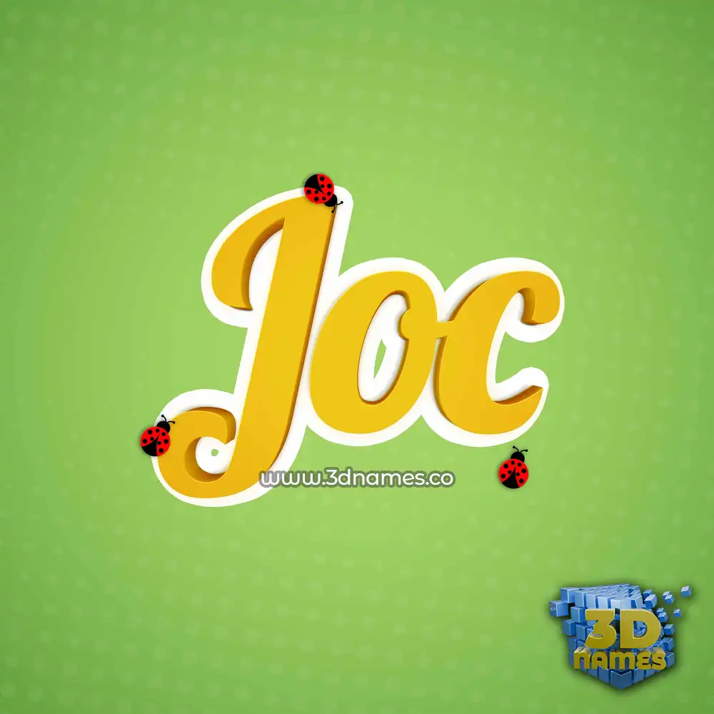 joc in Ladybugs style - 3D name wallpaper