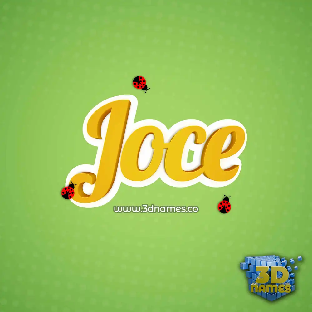 joce in Ladybugs style - 3D name wallpaper