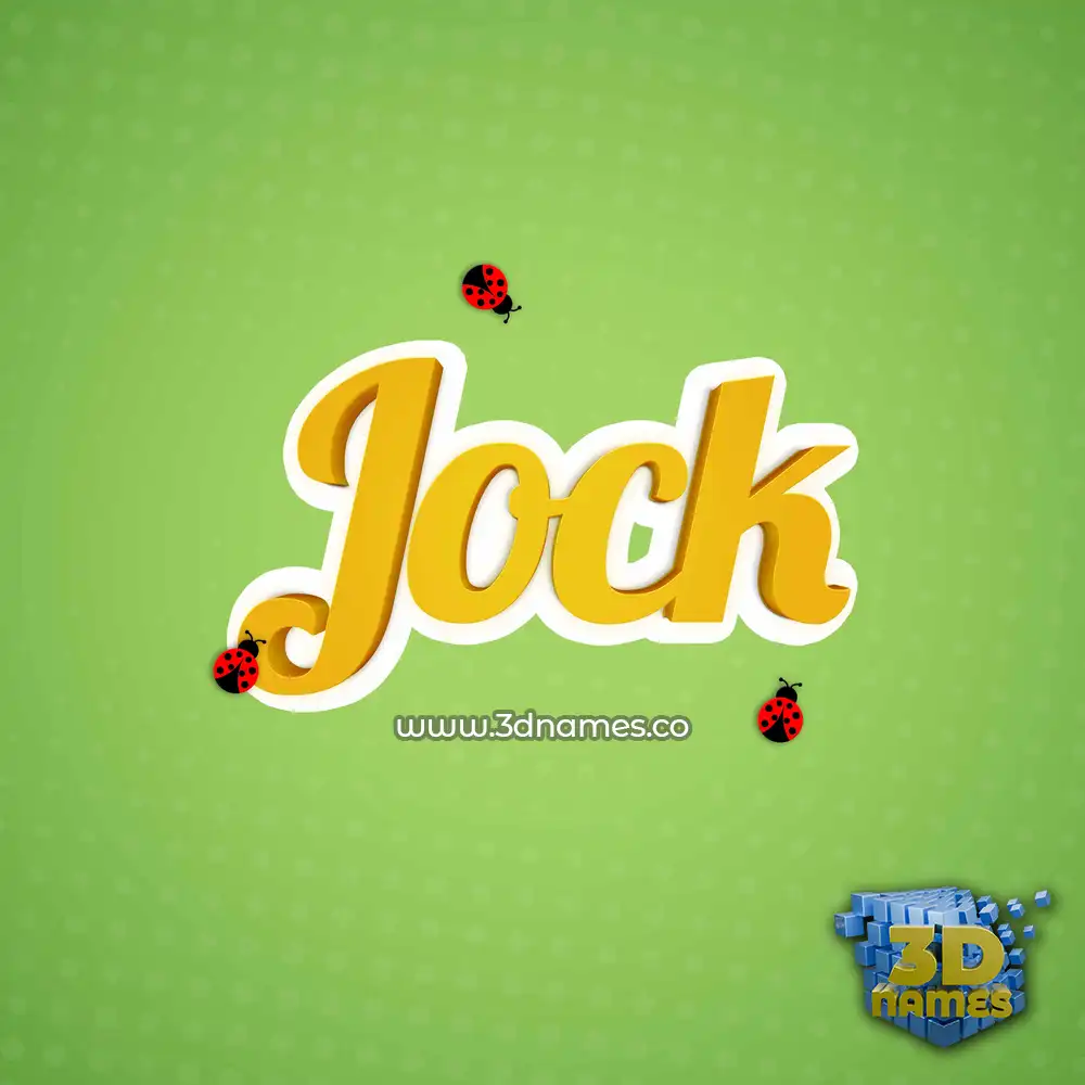 jock in Ladybugs style - 3D name wallpaper