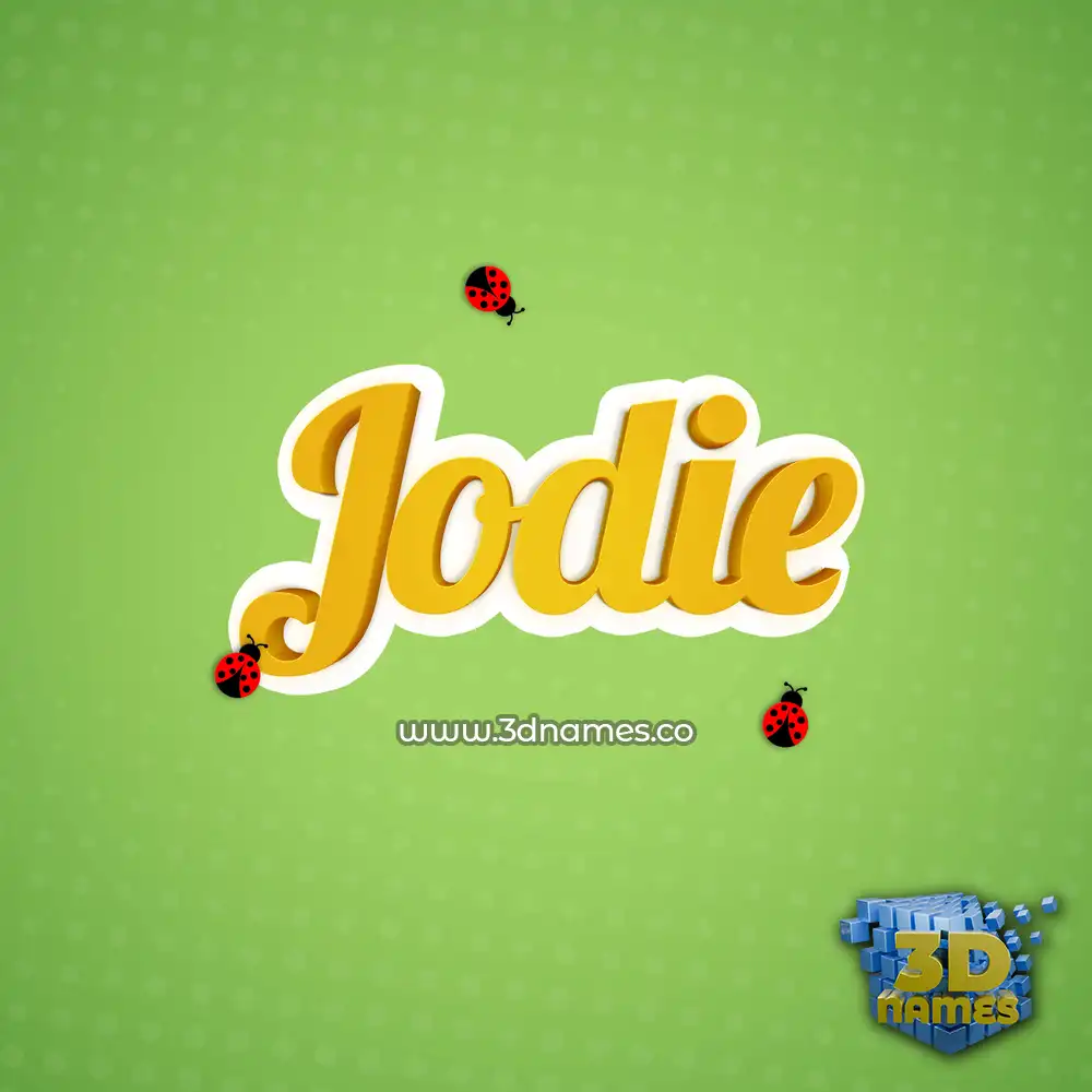jodie in Ladybugs style - 3D name wallpaper