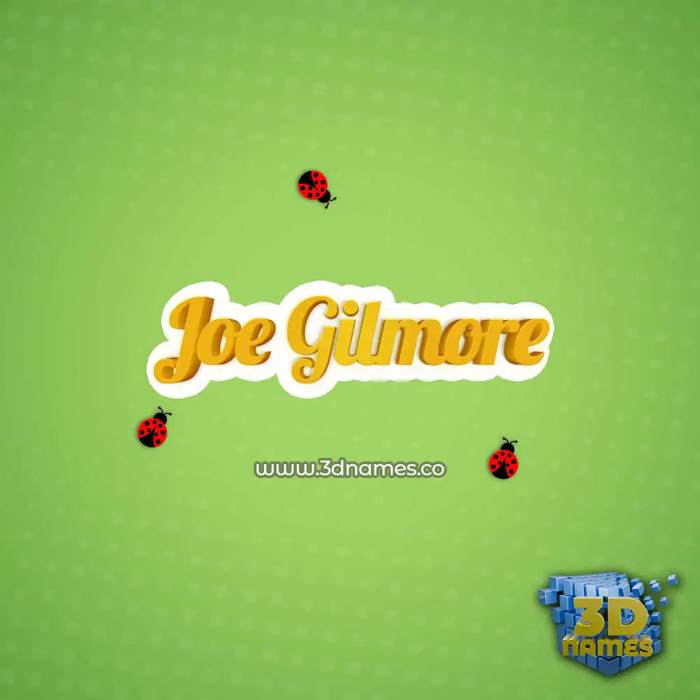 joe gilmore in Ladybugs style - 3D name wallpaper