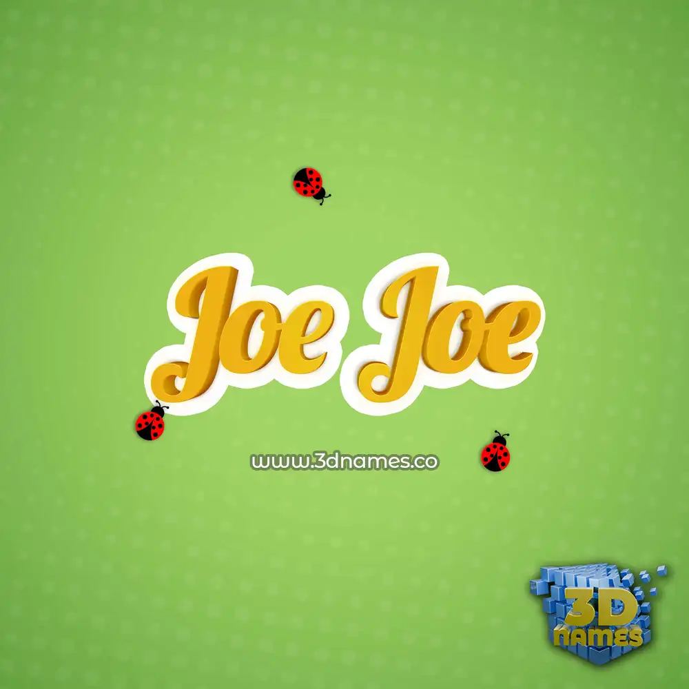 joe joe in Ladybugs style - 3D name wallpaper