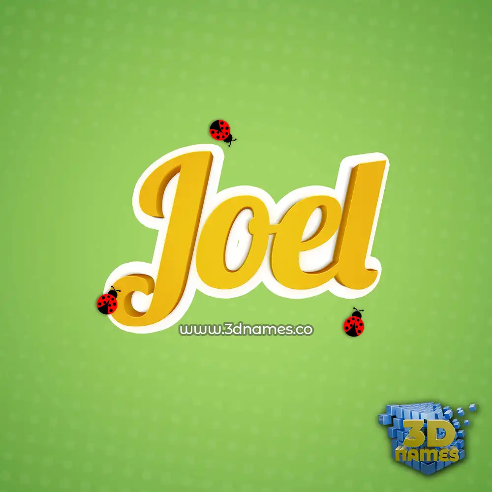 joel in Ladybugs style - 3D name wallpaper