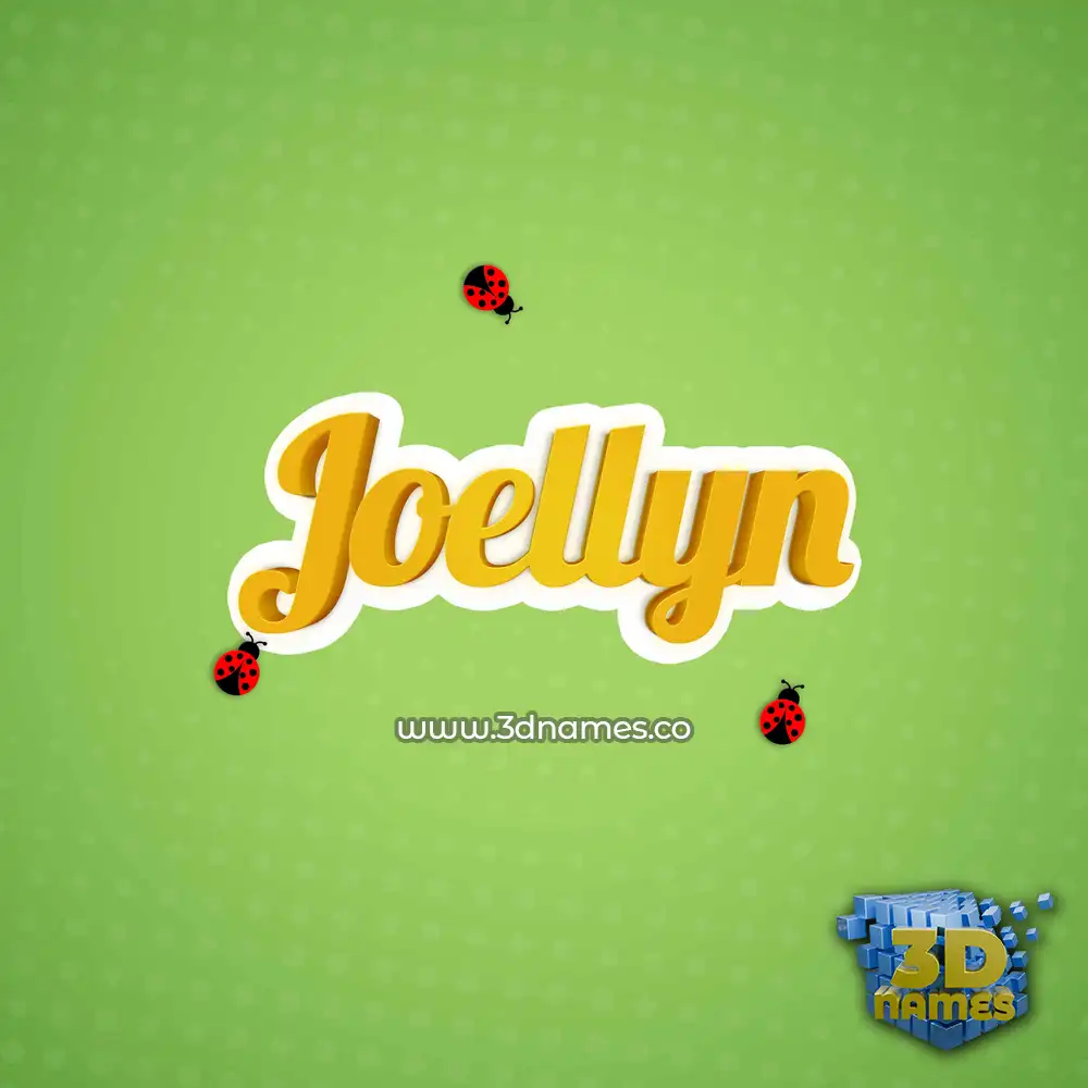 joellyn in Ladybugs style - 3D name wallpaper