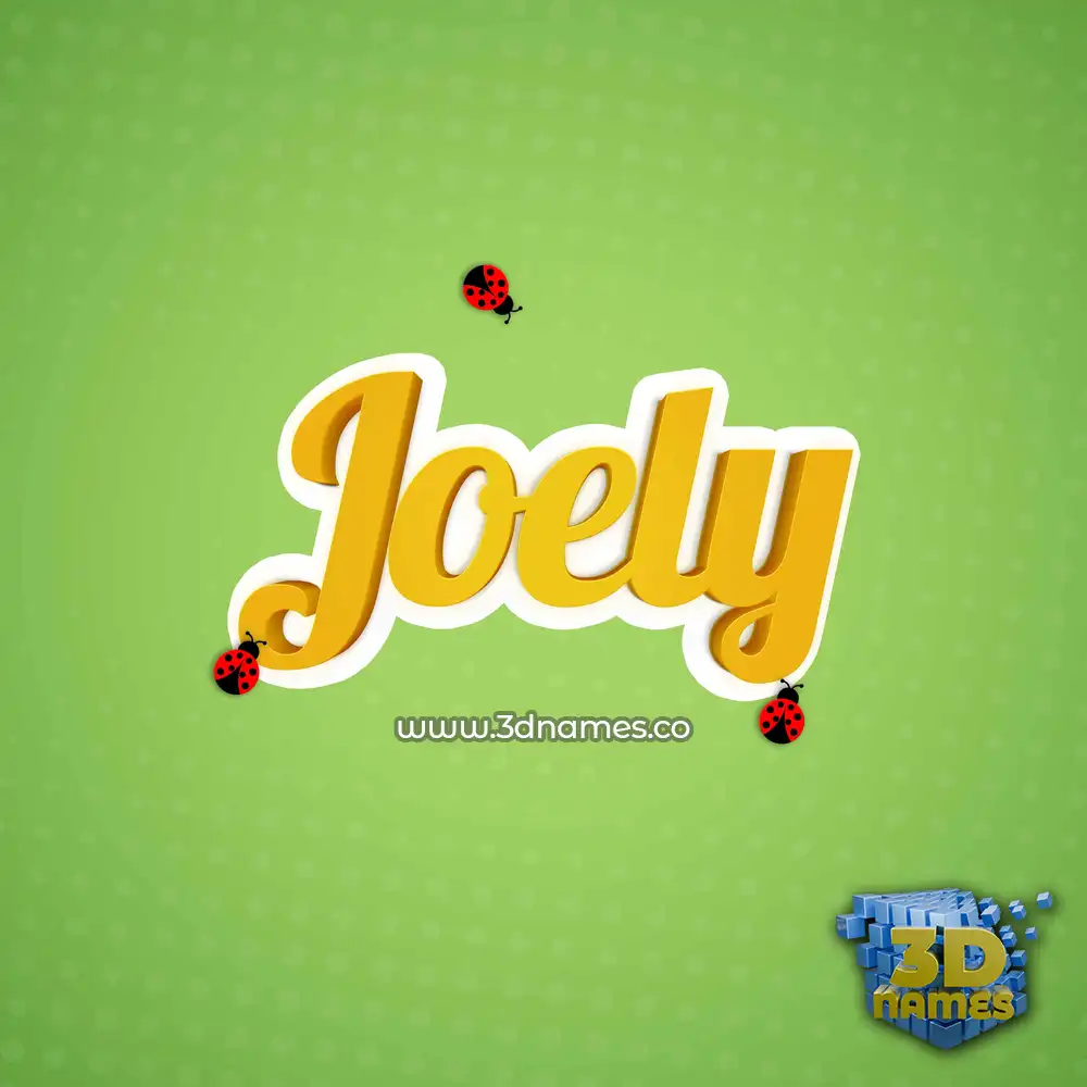 joely in Ladybugs style - 3D name wallpaper